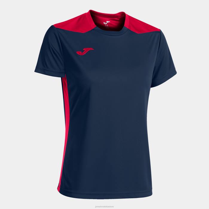 hr Joma majica kratkih rukava prvenstvo vi tamnoplava crvena 6FVN2472 žene