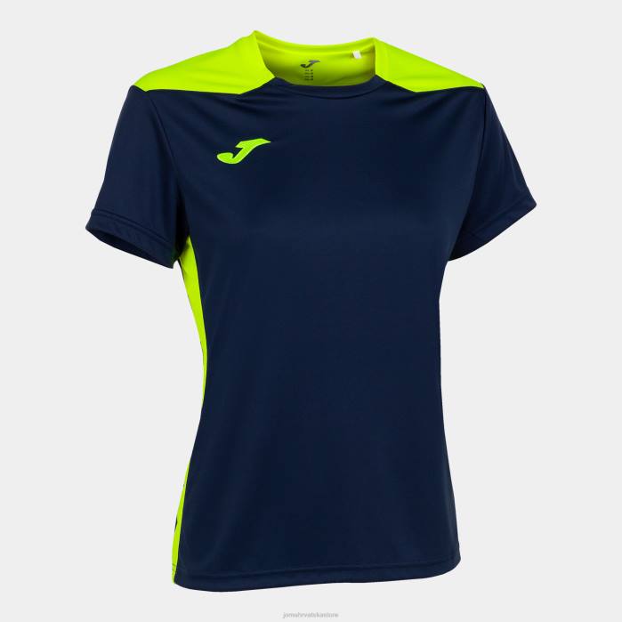hr Joma majica kratkih rukava prvenstvo vi tamnoplava fluorescentno žuta 6FVN2662 žene
