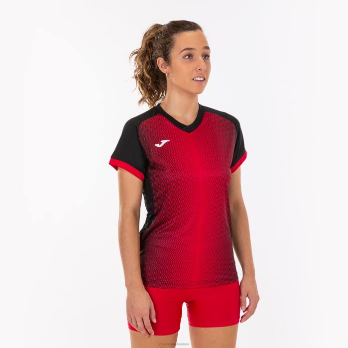 hr Joma majica kratkih rukava supernova crno crvena 6FVN3786 žene