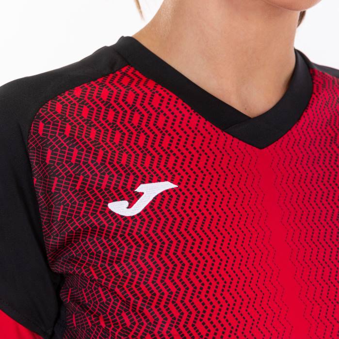 hr Joma majica kratkih rukava supernova crno crvena 6FVN3786 žene