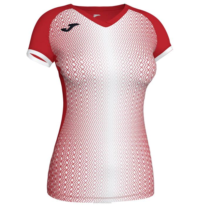 hr Joma majica kratkih rukava supernova crveno bijelo 6FVN3792 žene