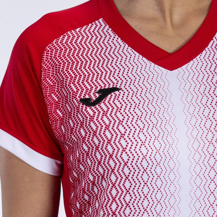hr Joma majica kratkih rukava supernova crveno bijelo 6FVN3792 žene