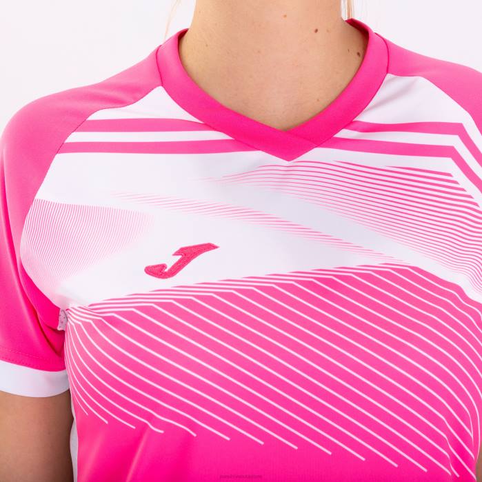 hr Joma majica kratkih rukava supernova ii fluorescentno ružičasto bijelo 6FVN3700 žene