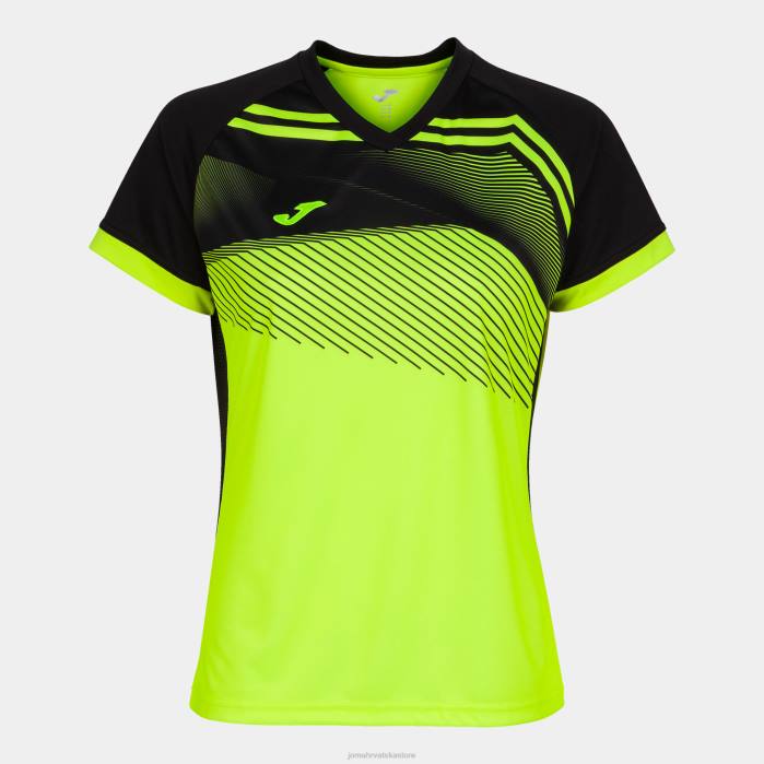 hr Joma majica kratkih rukava supernova ii fluorescentno žuto crna 6FVN1627 žene