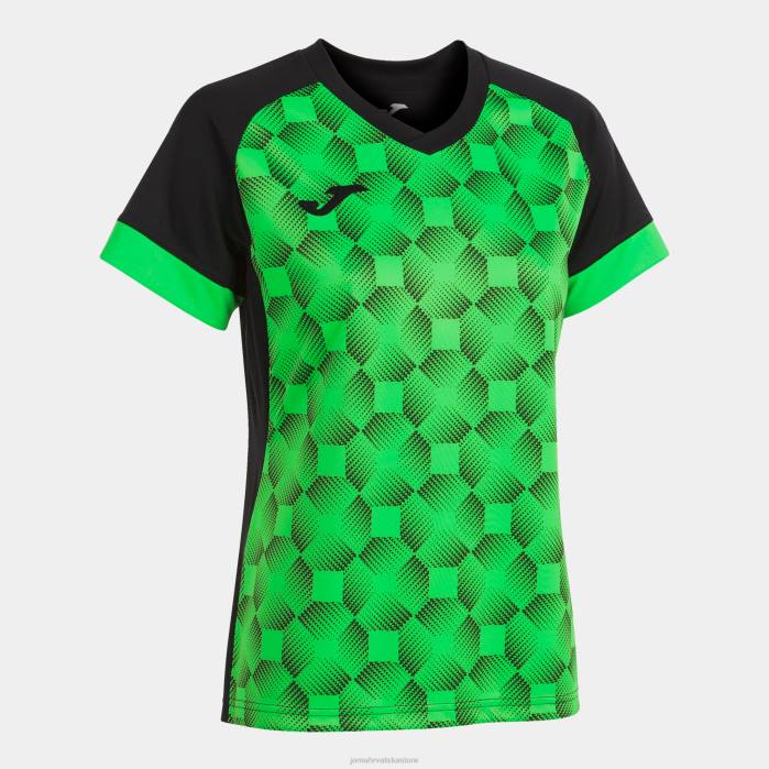 hr Joma majica kratkih rukava supernova iii crna fluorescentno zelena 6FVN1997 žene