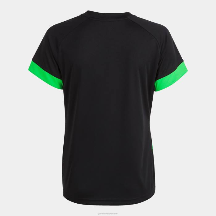 hr Joma majica kratkih rukava supernova iii crna fluorescentno zelena 6FVN1997 žene
