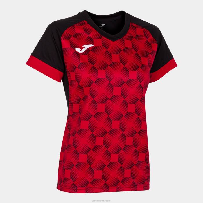 hr Joma majica kratkih rukava supernova iii crno crvena 6FVN1889 žene