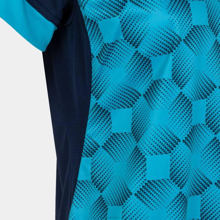 hr Joma majica kratkih rukava supernova iii tamnoplava fluorescentna tirkizna 6FVN3902 žene