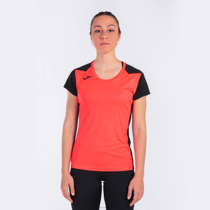 hr Joma rekord košulje kratkih rukava ii fluorescentna koraljna crna 6FVN2012 žene