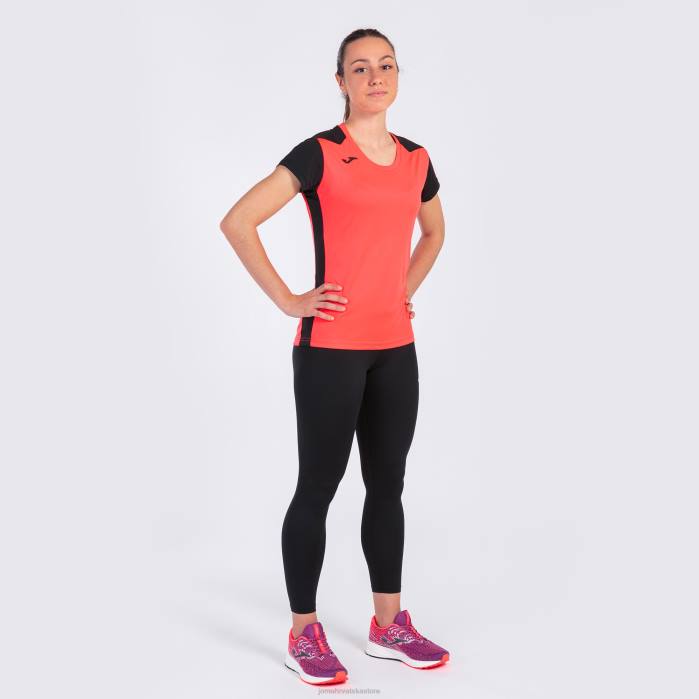 hr Joma rekord košulje kratkih rukava ii fluorescentna koraljna crna 6FVN2012 žene