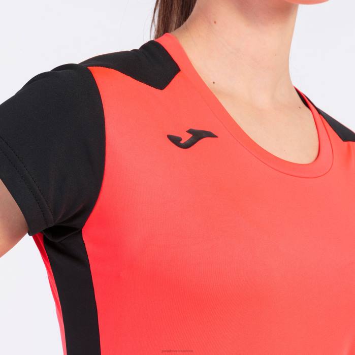 hr Joma rekord košulje kratkih rukava ii fluorescentna koraljna crna 6FVN2012 žene