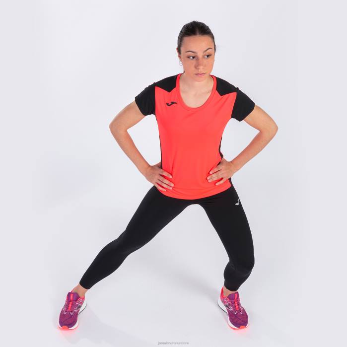 hr Joma rekord košulje kratkih rukava ii fluorescentna koraljna crna 6FVN2012 žene