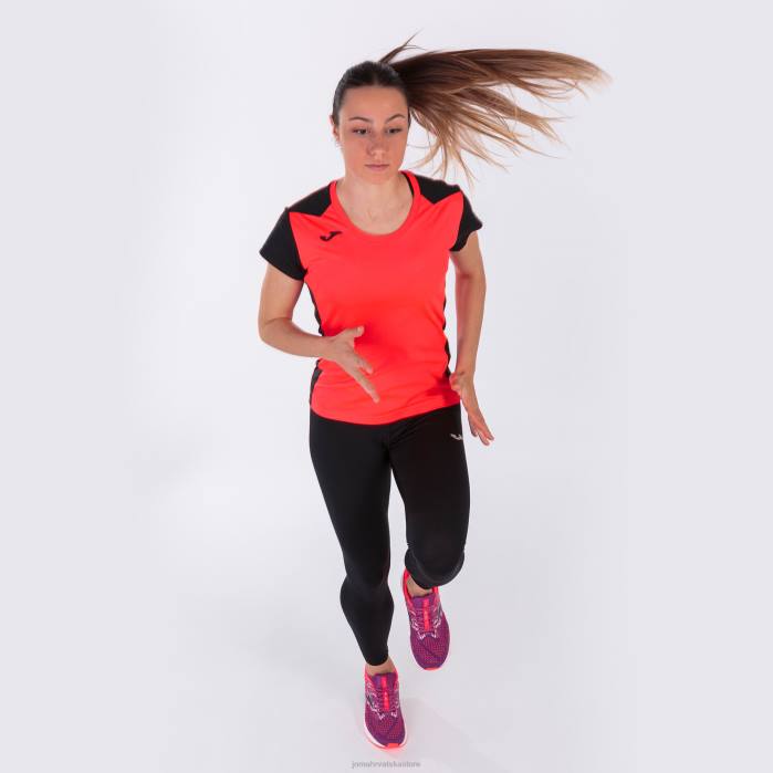 hr Joma rekord košulje kratkih rukava ii fluorescentna koraljna crna 6FVN2012 žene