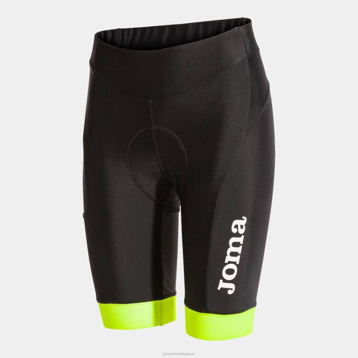 hr Joma biciklističke hlače crono crno fluorescentno žuto 6FVN3753 žene
