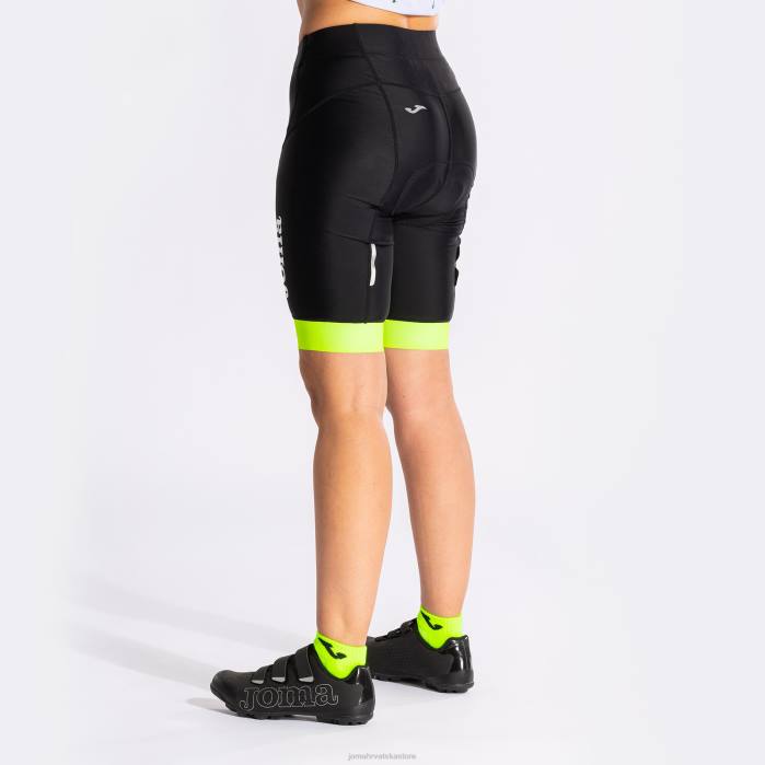 hr Joma biciklističke hlače crono crno fluorescentno žuto 6FVN3753 žene
