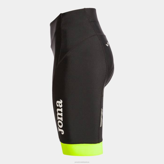 hr Joma biciklističke hlače crono crno fluorescentno žuto 6FVN3753 žene