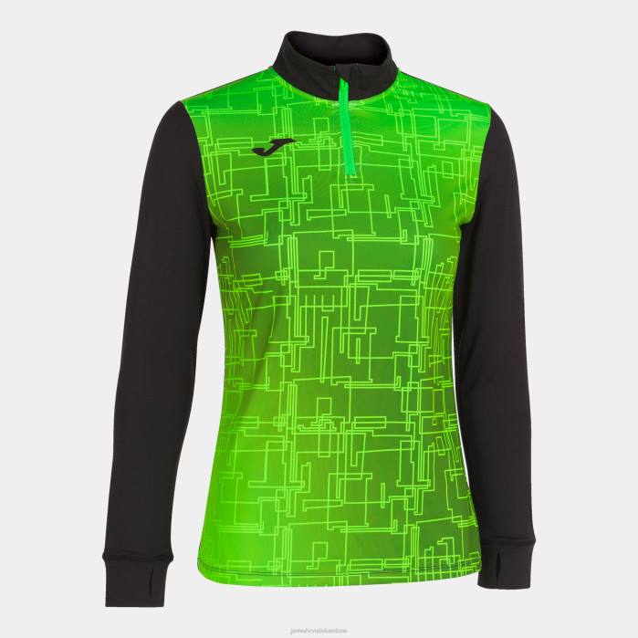 hr Joma sweatshirt elite viii crna fluorescentno zelena 6FVN1895 žene