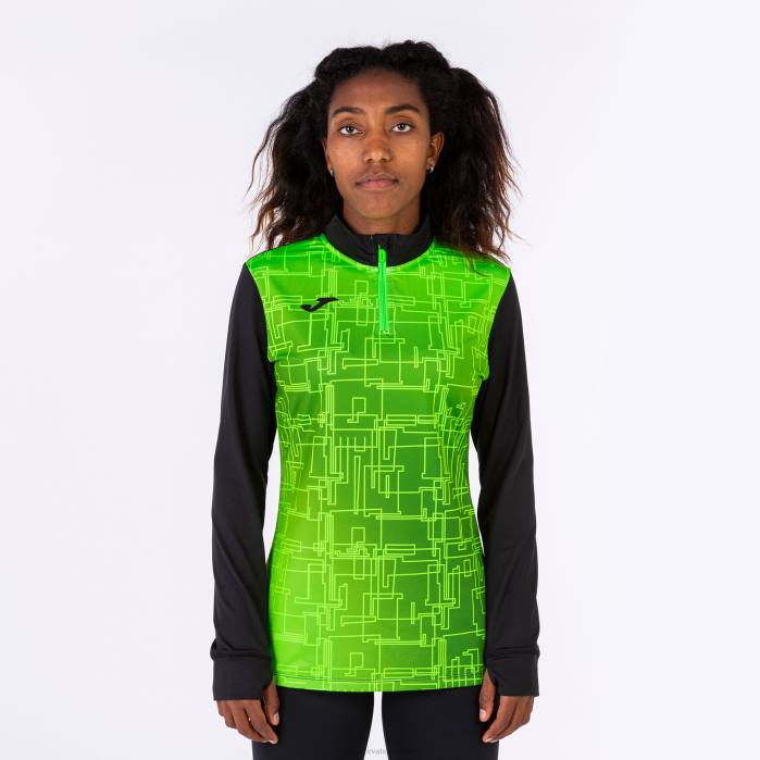 hr Joma sweatshirt elite viii crna fluorescentno zelena 6FVN1895 žene