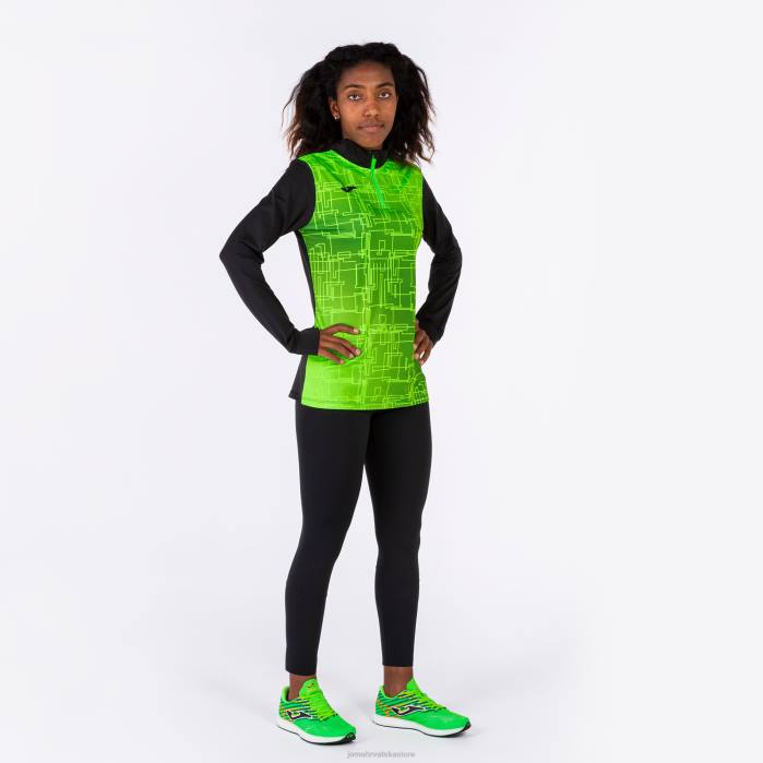 hr Joma sweatshirt elite viii crna fluorescentno zelena 6FVN1895 žene