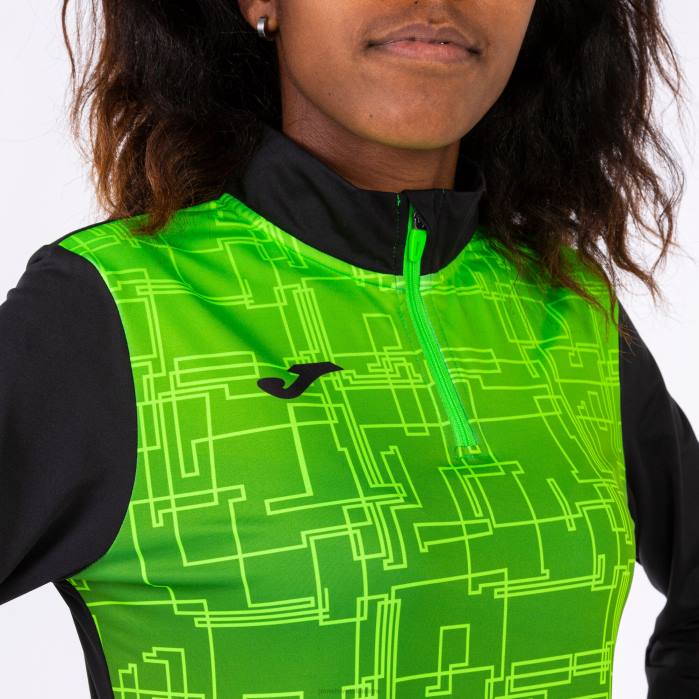 hr Joma sweatshirt elite viii crna fluorescentno zelena 6FVN1895 žene