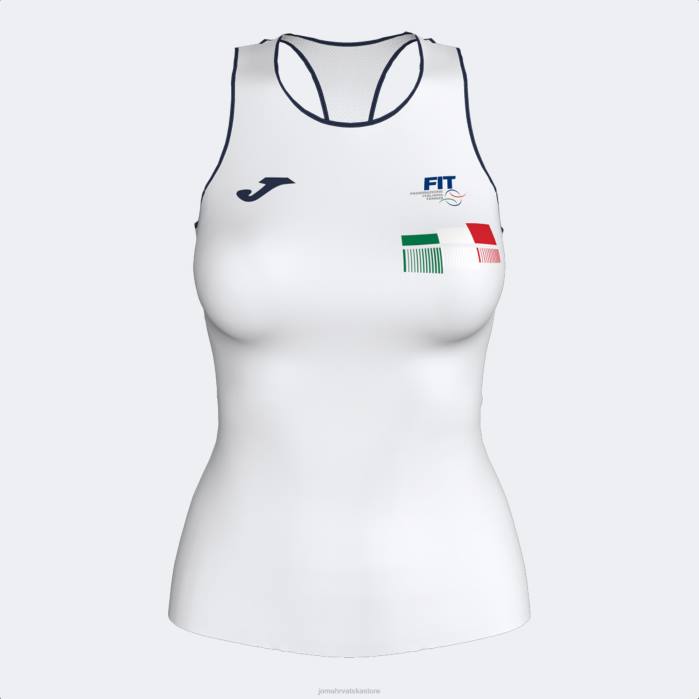 hr Joma majica bez rukava Talijanski teniski savez bijela 6FVN3781 žene