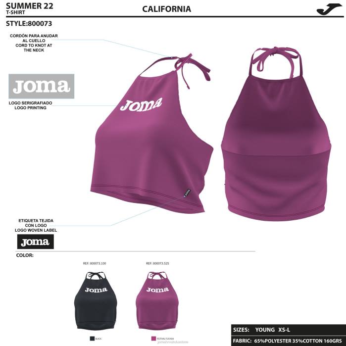 hr Joma majica bez rukava california crno 6FVN3749 žene