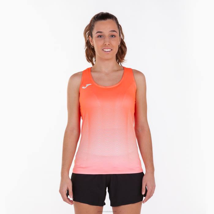 hr Joma majica bez rukava elita vii fluorescentna koraljna bijela 6FVN1851 žene