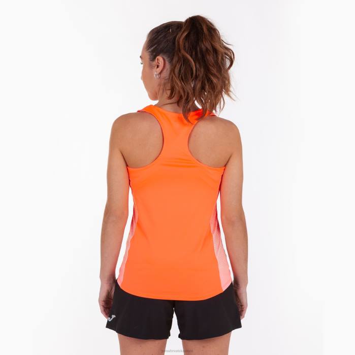 hr Joma majica bez rukava elita vii fluorescentna koraljna bijela 6FVN1851 žene