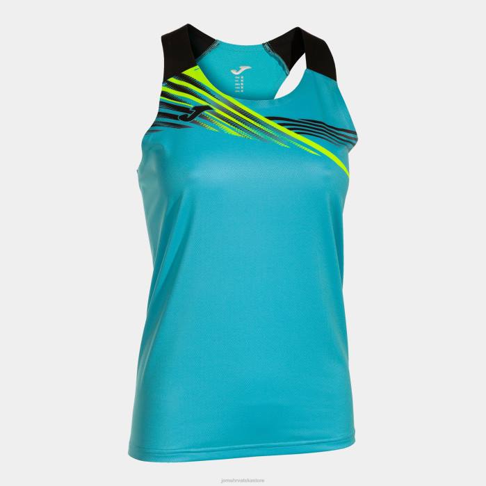 hr Joma majica bez rukava elite x fluorescentno tirkizno crna 6FVN2544 žene