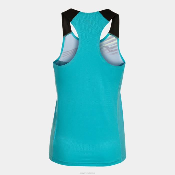 hr Joma majica bez rukava elite x fluorescentno tirkizno crna 6FVN2544 žene