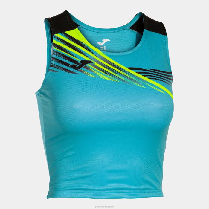 hr Joma majica bez rukava elite x fluorescentno tirkizno crna 6FVN3922 žene