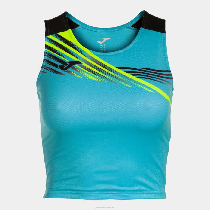 hr Joma majica bez rukava elite x fluorescentno tirkizno crna 6FVN3922 žene
