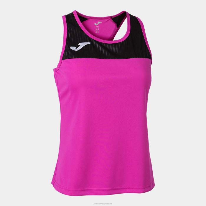 hr Joma majica bez rukava montreal fluorescentno ružičasto crna 6FVN3599 žene