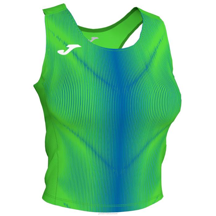 hr Joma majica bez rukava olimpia fluorescentno zelena kraljevsko plava 6FVN2398 žene