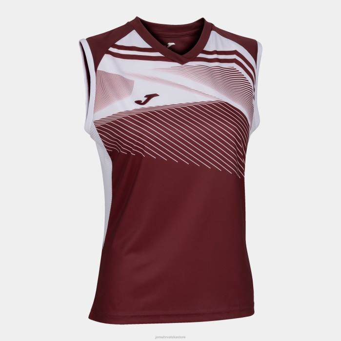 hr Joma majica bez rukava supernova ii bordo bijela 6FVN2427 žene