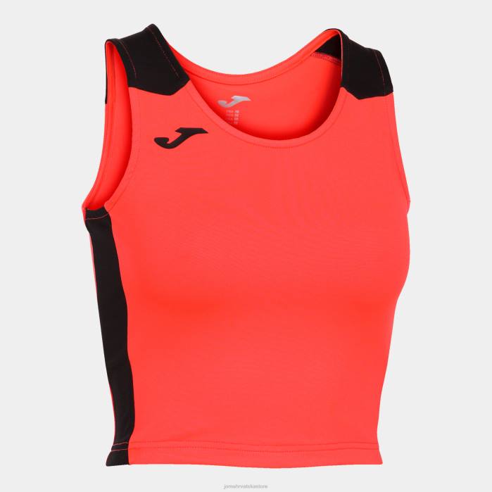 hr Joma rekord bez rukava ii fluorescentna koraljna crna 6FVN2366 žene