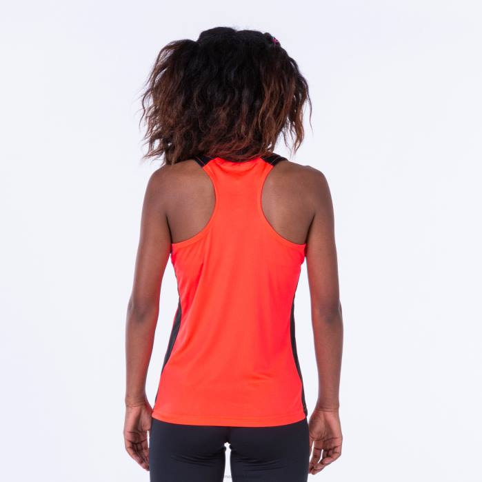 hr Joma rekord bez rukava ii fluorescentna koraljna crna 6FVN3681 žene