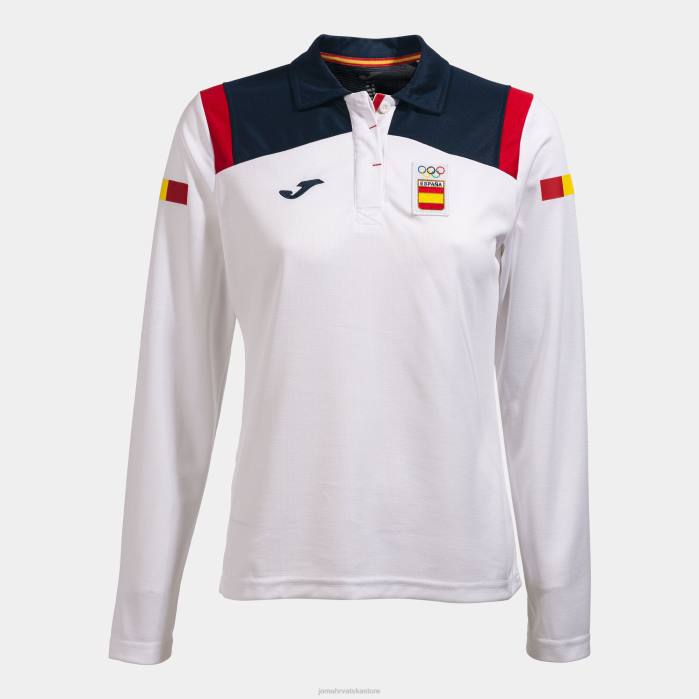 hr Joma polo majica dugih rukava Španjolski olimpijski odbor bijela 6FVN3598 žene