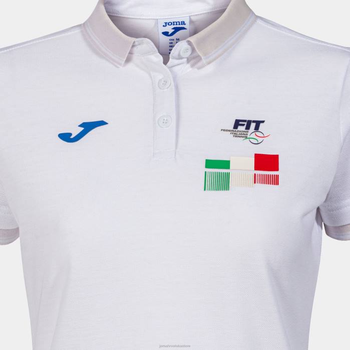 hr Joma polo majica kratkih rukava Talijanski teniski savez bijela 6FVN2092 žene