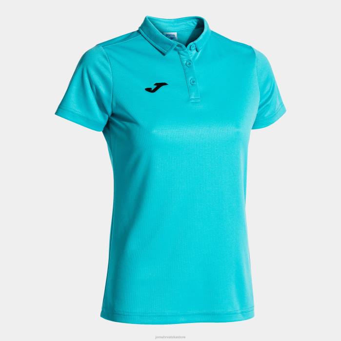 hr Joma polo majica kratkih rukava hobi fluorescentno tirkizno 6FVN2135 žene