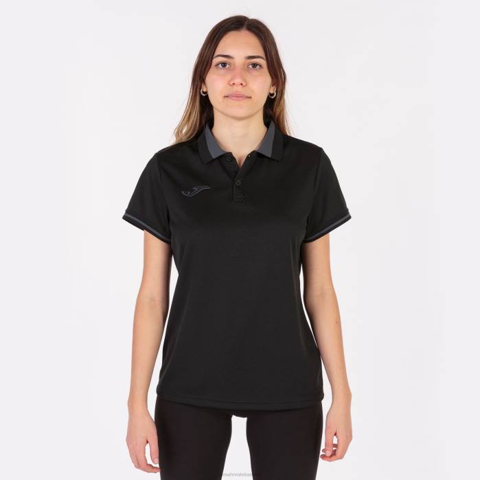 hr Joma polo majica kratkih rukava prvenstvo vi crno tamno sivo 6FVN3686 žene