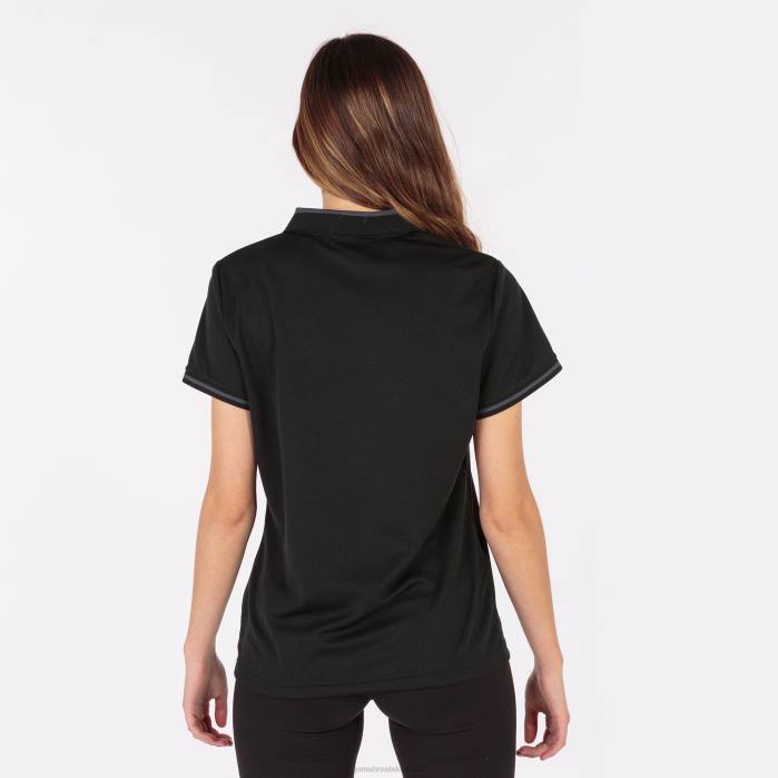 hr Joma polo majica kratkih rukava prvenstvo vi crno tamno sivo 6FVN3686 žene
