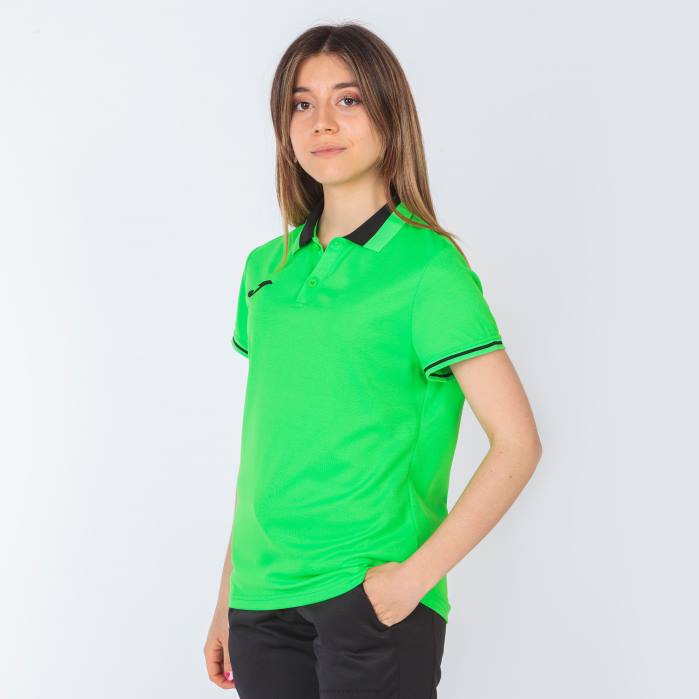 hr Joma polo majica kratkih rukava prvenstvo vi fluorescentno zelena crna 6FVN3649 žene