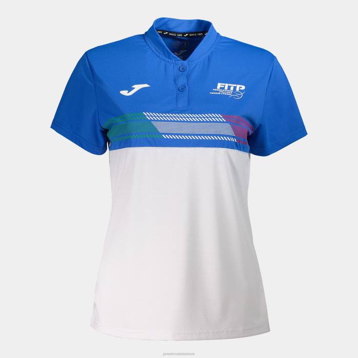 hr Joma polo majica kratkih rukava talijanska teniska i padel federacija kraljevsko plava bijela 6FVN2145 žene