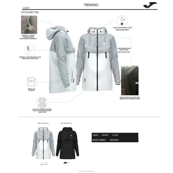 hr Joma anorak explorer bijela siva 6FVN1963 žene