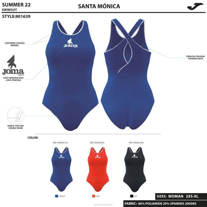 hr Joma kupaći morski pas kraljevski plava 6FVN3711 žene